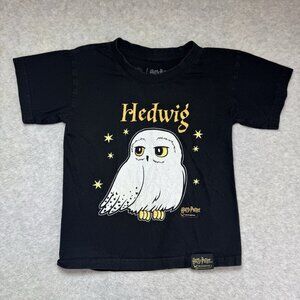 RARE Harry Potter The Exhibition T-Shirt Hedwig Youth Kids 5/6 Black PROMO